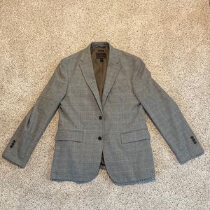 Jos. A. Bank medium grey plaid sport coat. Reserve brand. Tailored fit.